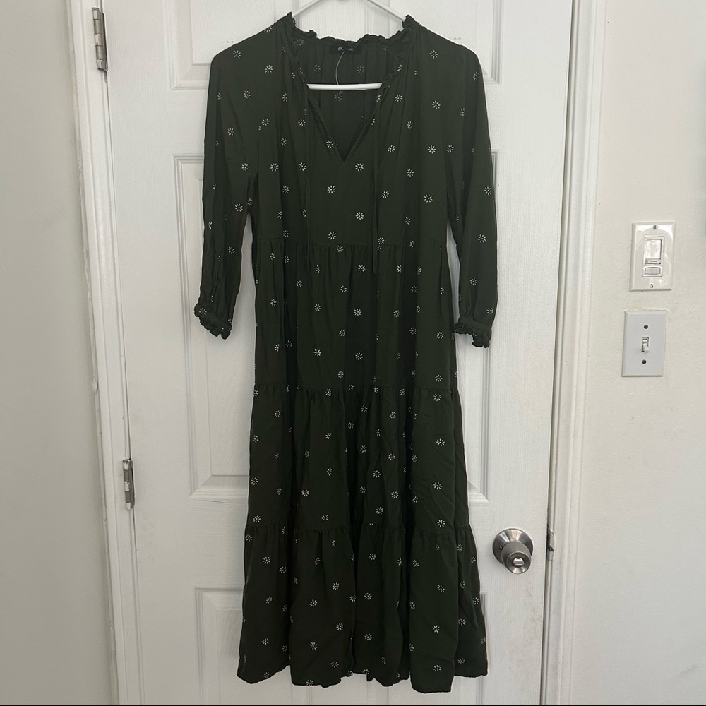 madewell jacksonville star dot print midi dress